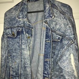 Acid wash 90s theme jacket